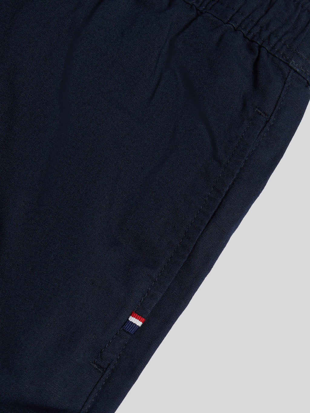 Mens Linen Blend Deck Shorts Dark Sapphire Navy / Haute Red DHM