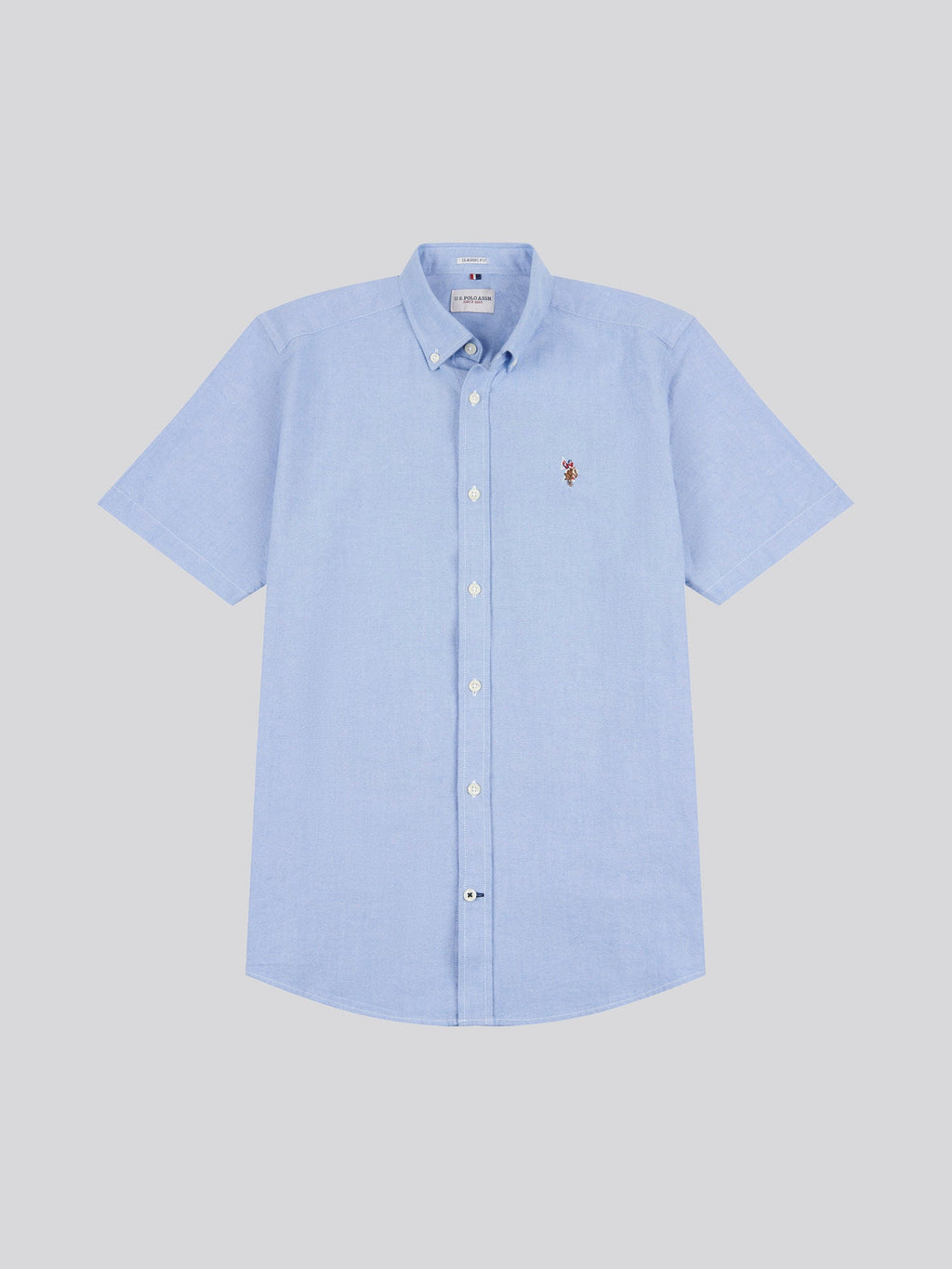 Mens  Short Sleeve Oxford Shirt Blue Yonder