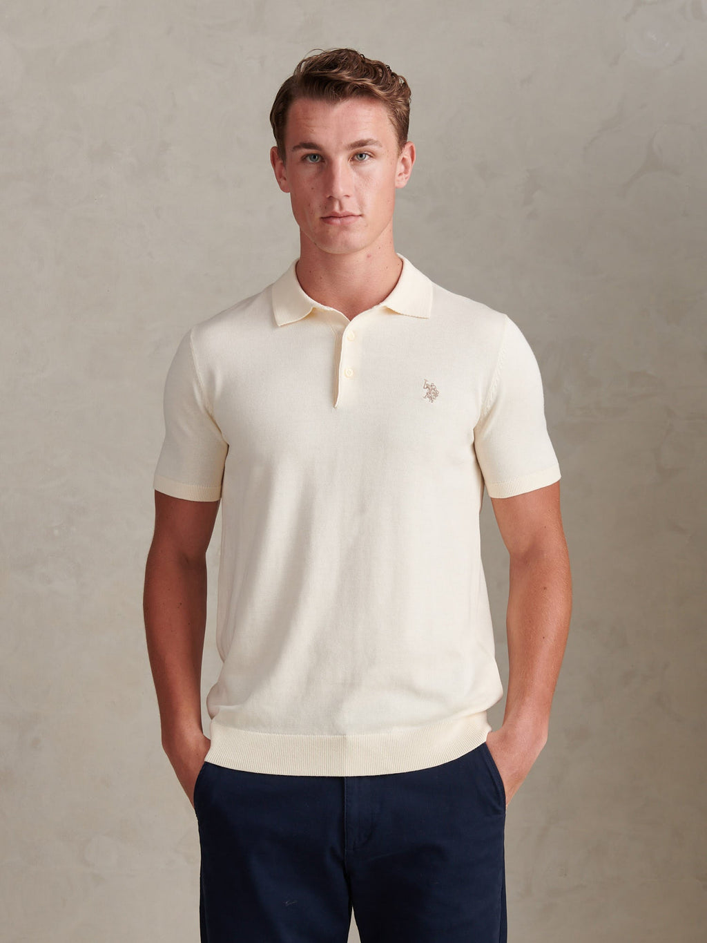 Mens Combed Cotton Polo Shirt Whisper White