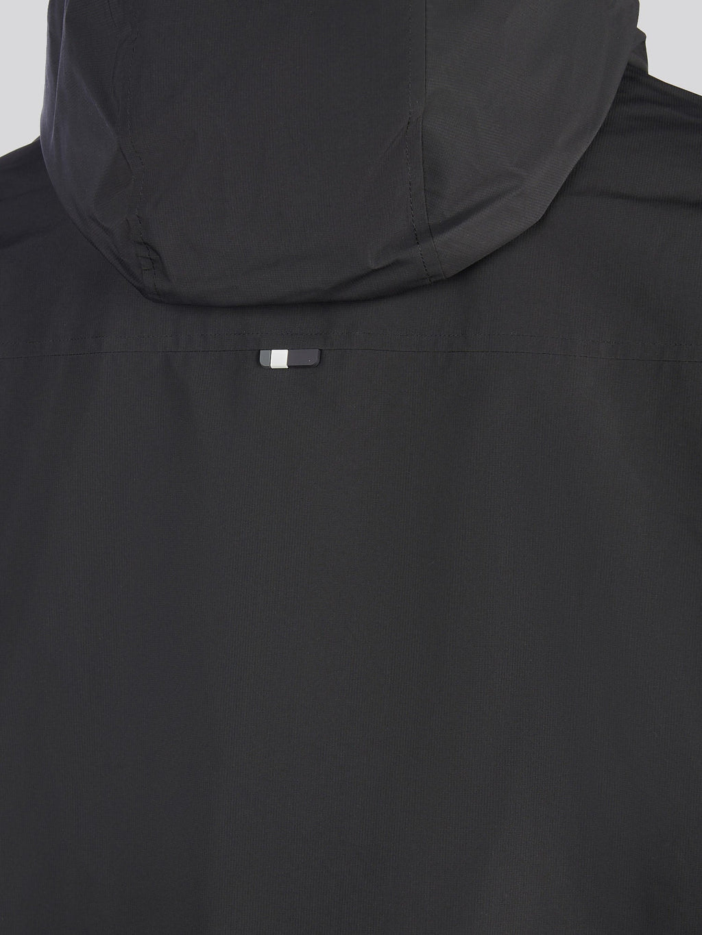 Mens Fleece Lined Windbreaker Jacket in Black Bright White DHM