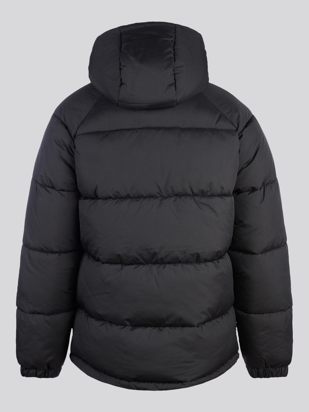 Mens Ripstop Hooded Puffer Jacket in Black