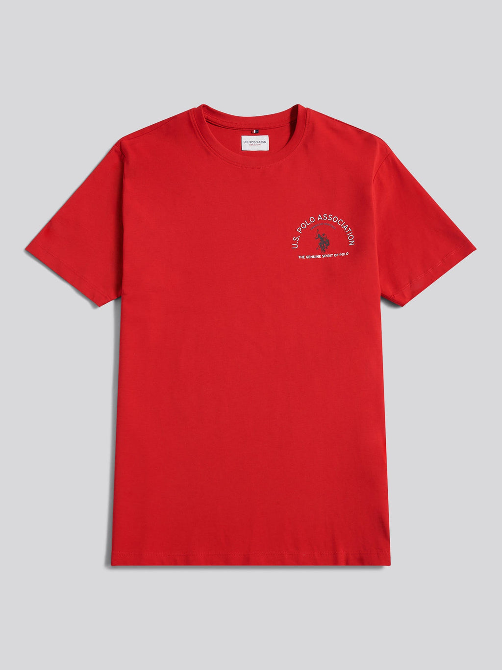 Mens Front/Back Print Graphic T-Shirt in Haute Red