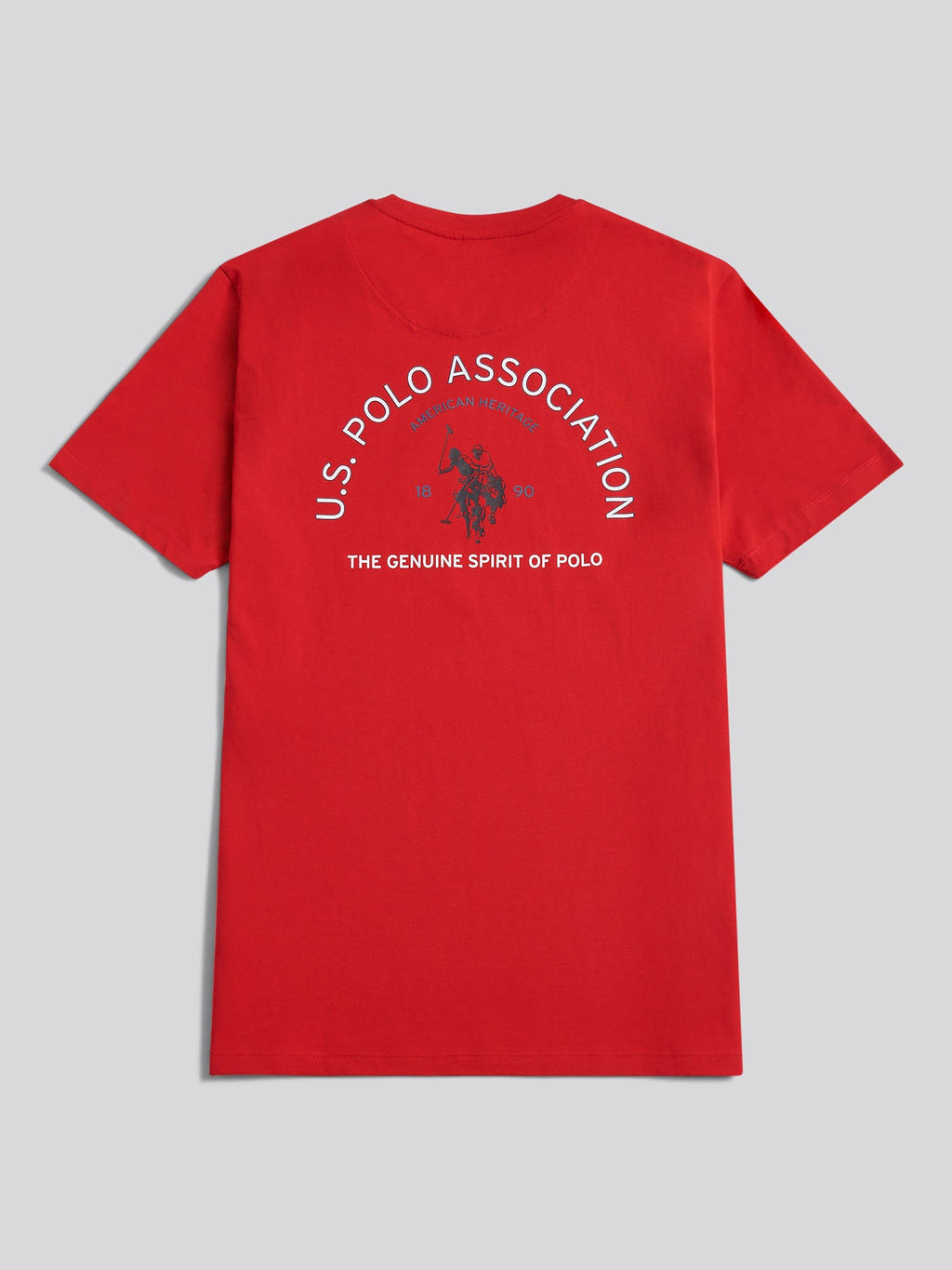 Mens Front/Back Print Graphic T-Shirt in Haute Red