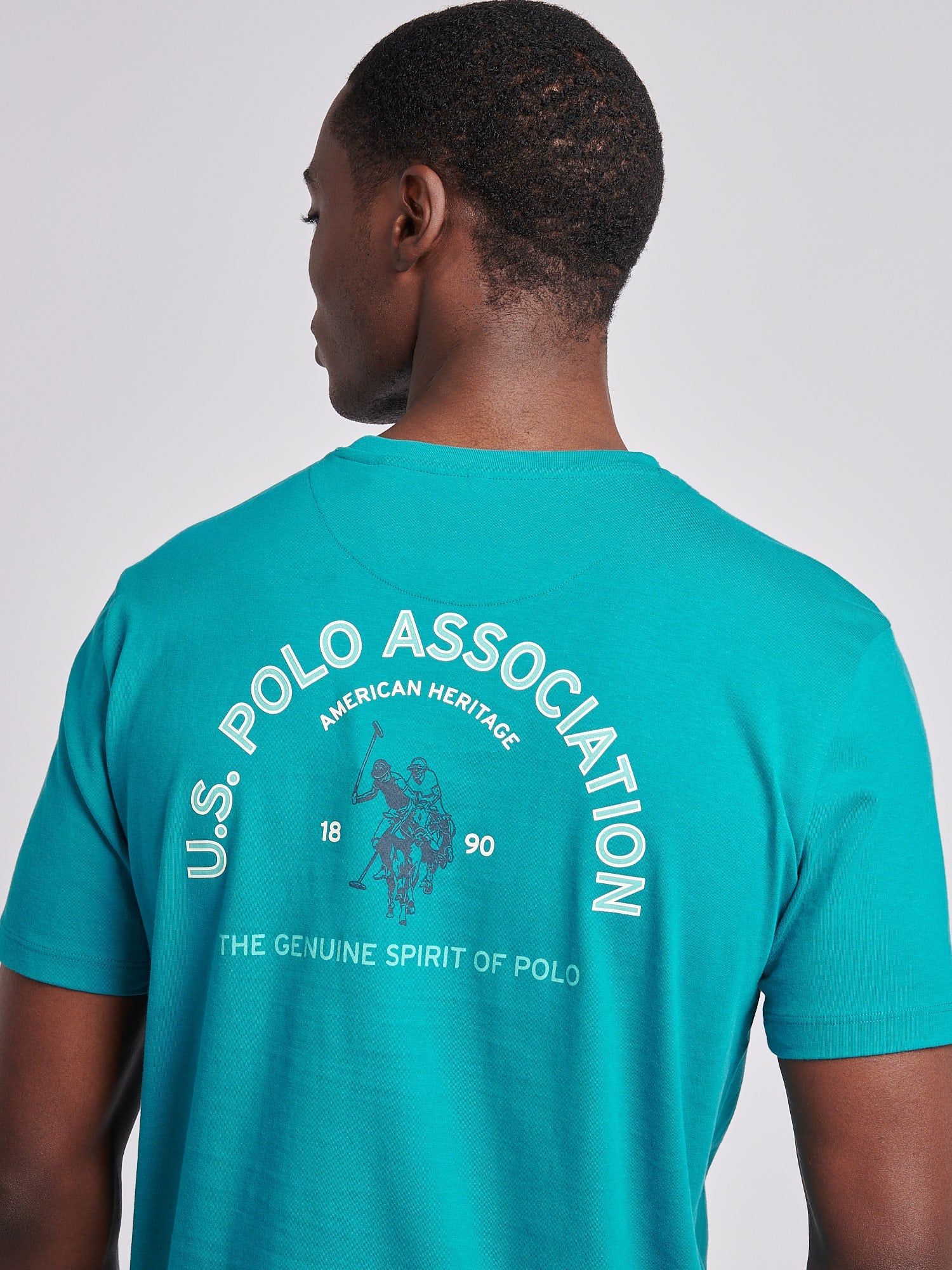 Mens Front/Back Print Graphic T-Shirt in Alexandrite