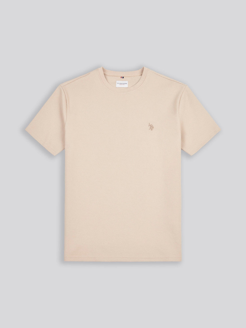 Mens Double Horsemen Twill T-Shirt in Doeskin