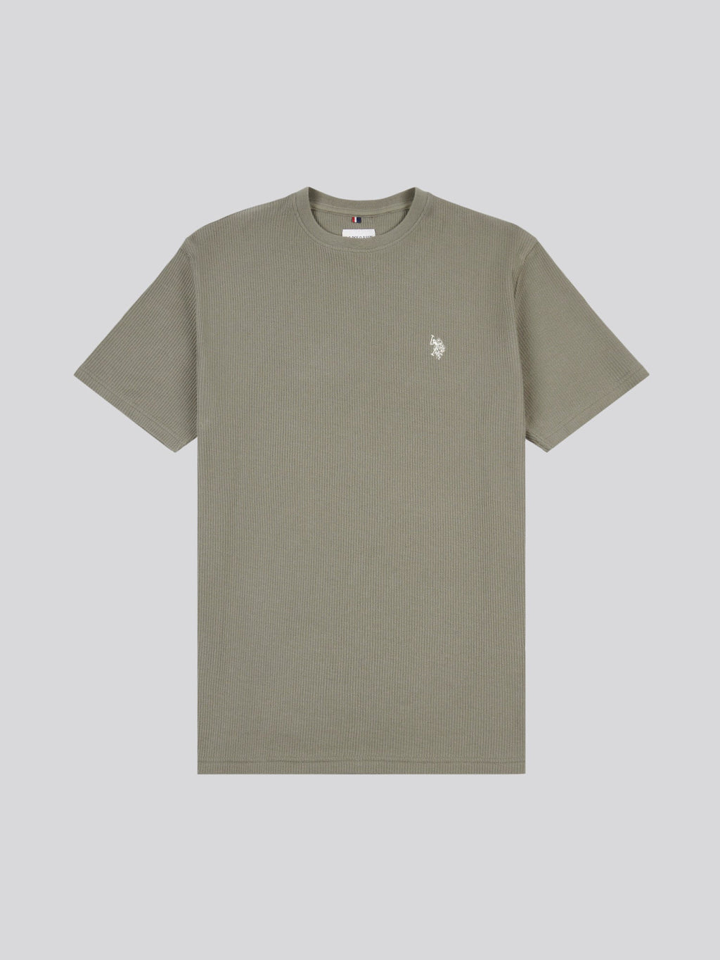 Mens Vertical Texture T-Shirt in Mulled Basil