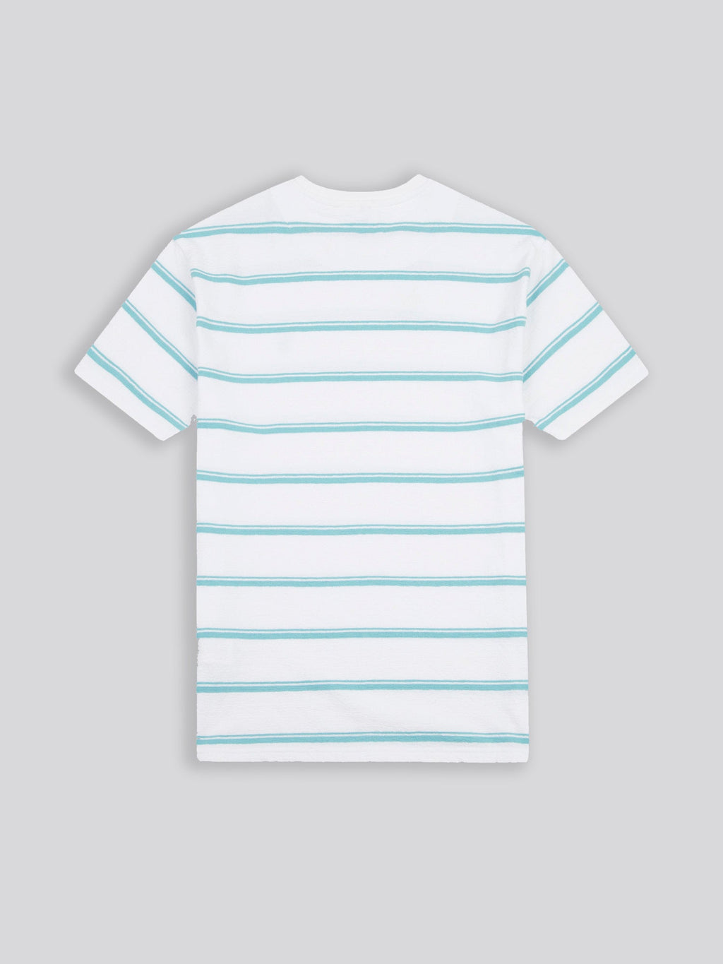 Mens Terry Stripe T-Shirt in Bright White