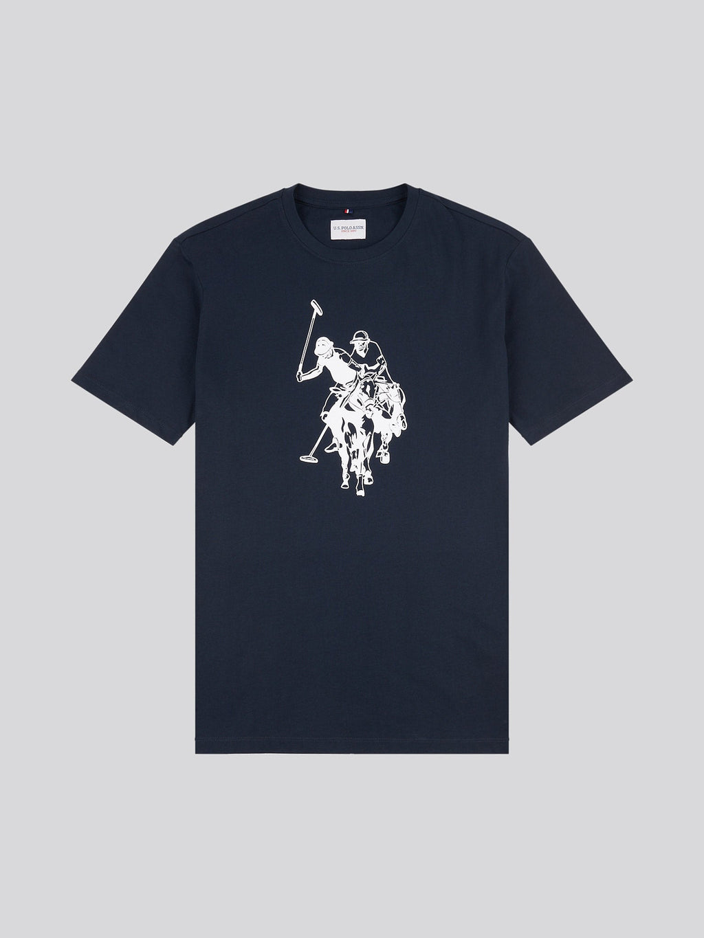 Mens Double Horsemen Graphic T-Shirt Dark Sapphire Navy