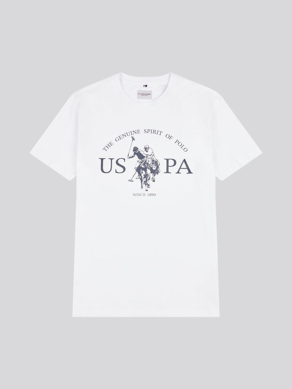 Mens USPA Print Graphic T-Shirt Bright White