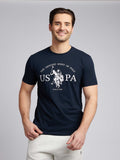 Mens USPA Print Graphic T-Shirt Dark Sapphire Navy