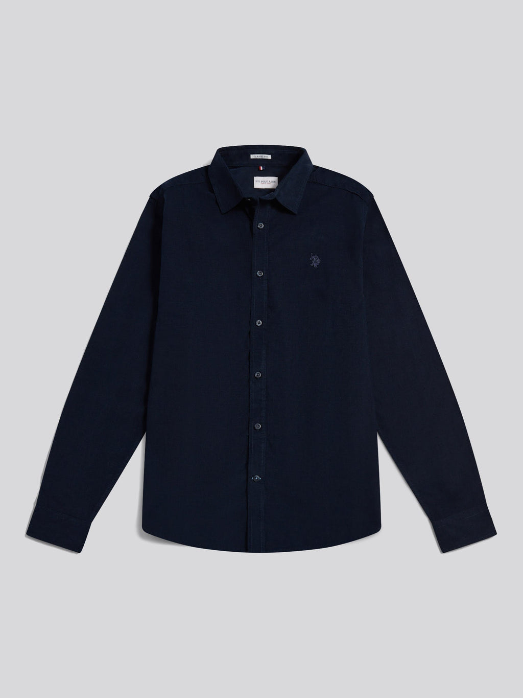 Mens Textured Corduroy Shirt in Dark Sapphire Navy / Moonlight Blue DHM