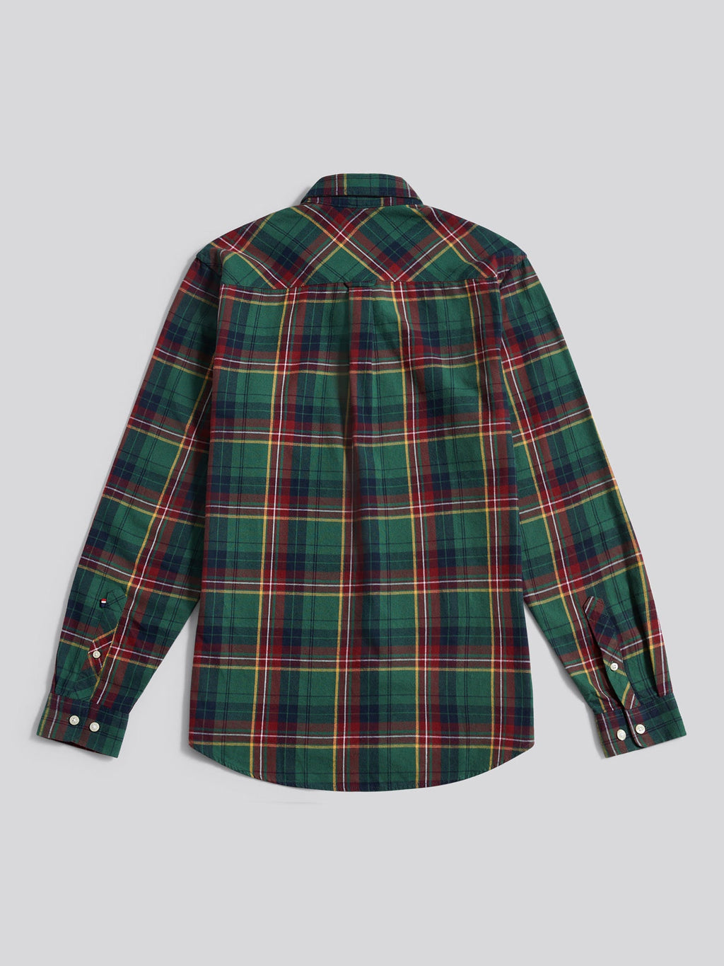 Mens Pocketed Checked Buttondown Shirt in Pineneedle