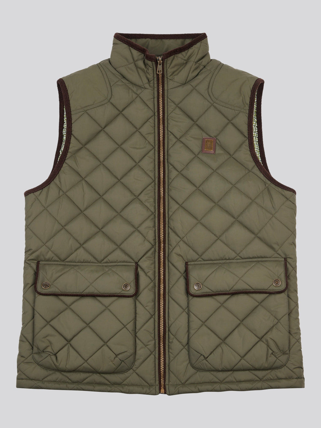 Mens Quilted Country Gilet Forest Night