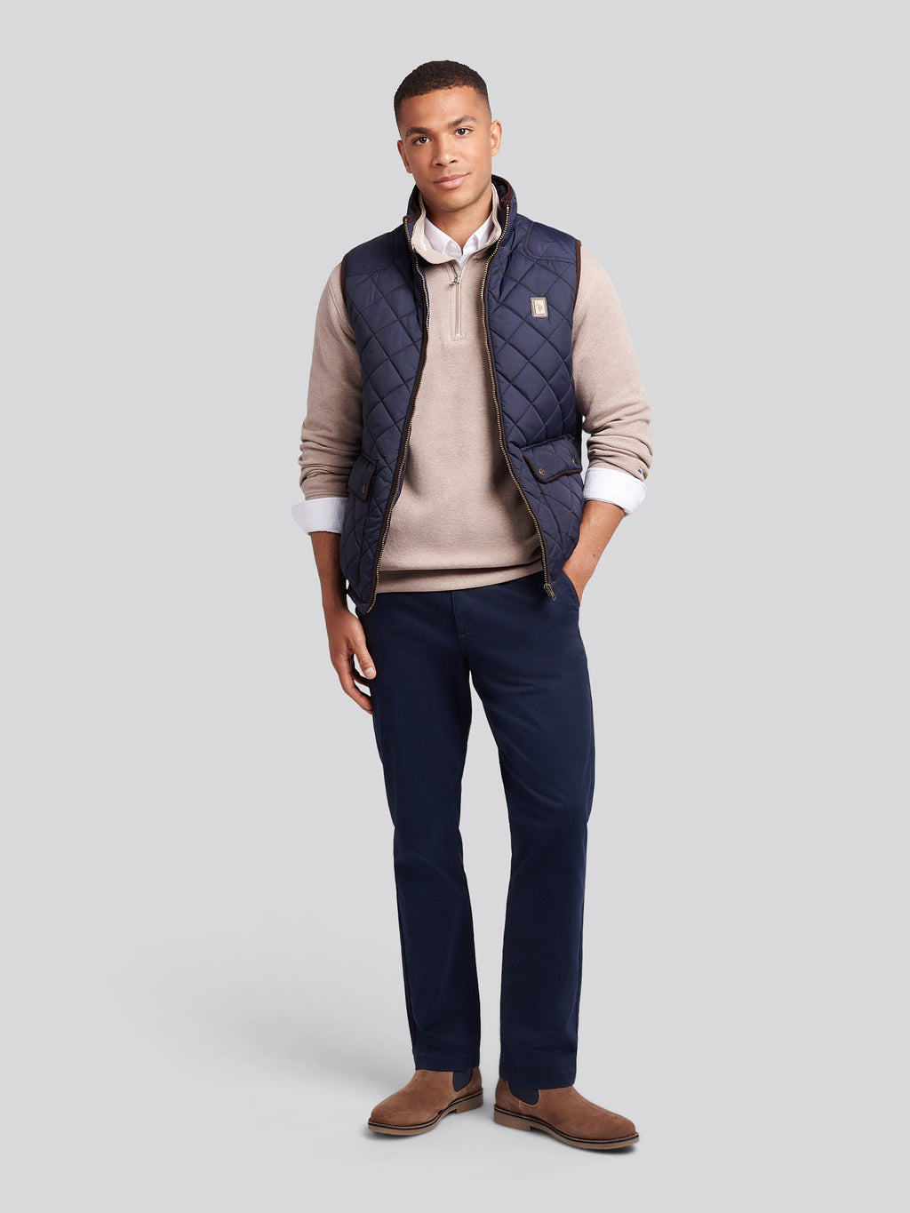 Mens Quilted Country Gilet Dark Sapphire Navy
