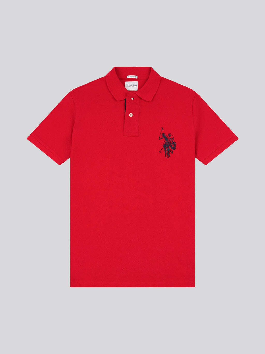 Mens Large Player Pique Polo Shirt in Haute Red