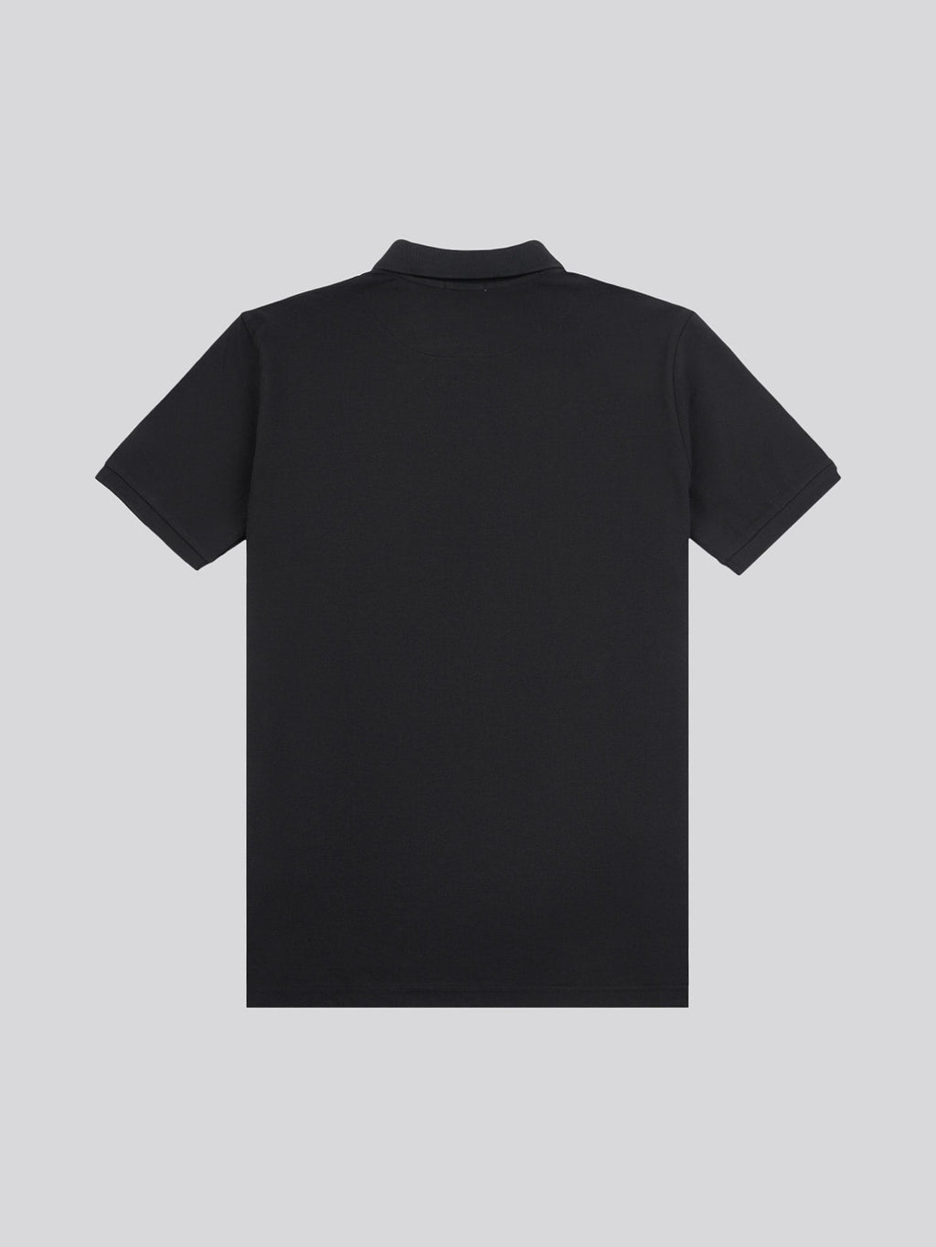 Mens Large Player Pique Polo Shirt in Black Bright White DHM