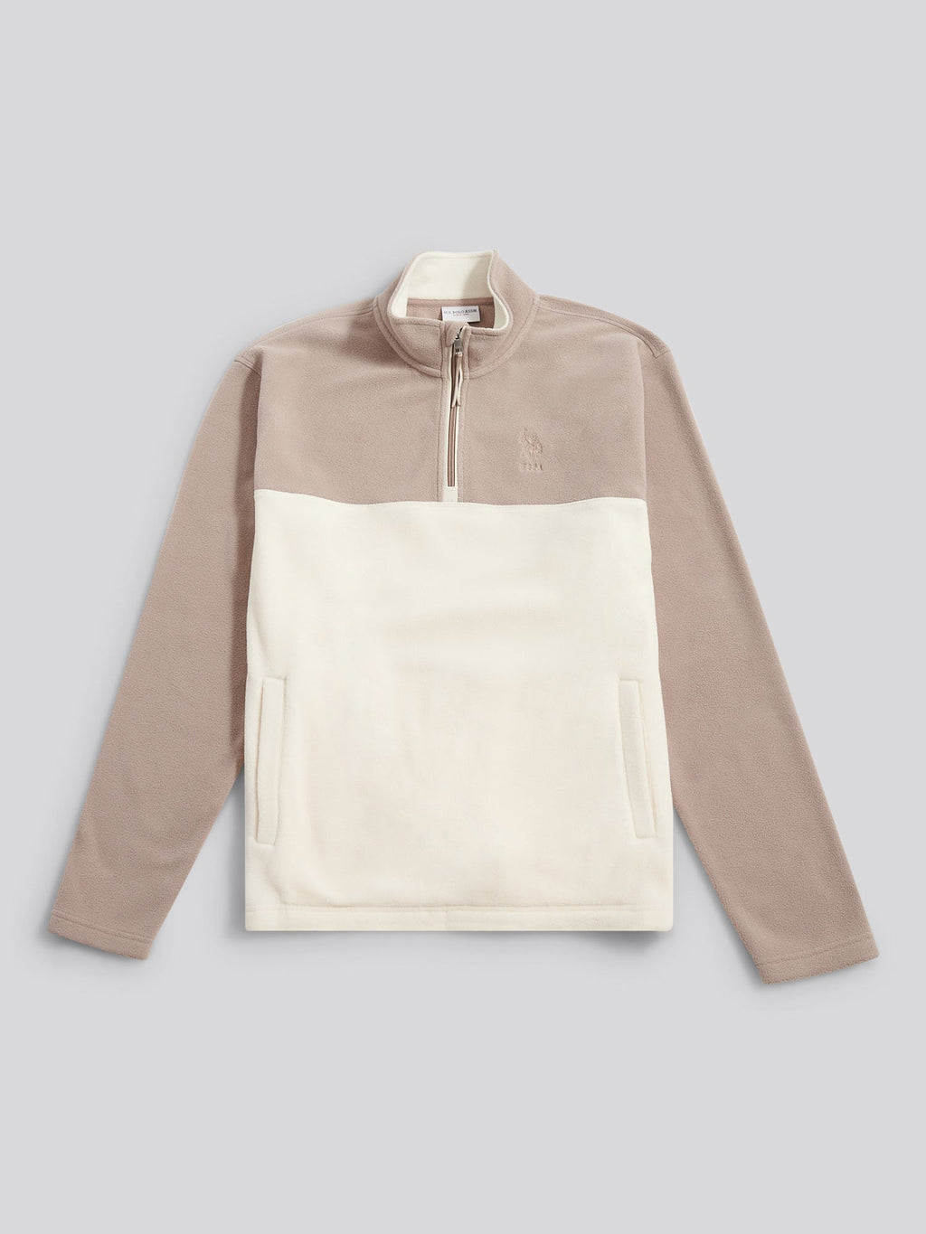 Mens Colour Block Micro Fleece Funnel in Atmosphere