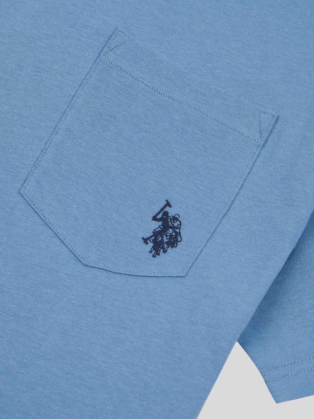 Mens Double Horsemen Pocket T-Shirt in Blue Horizon