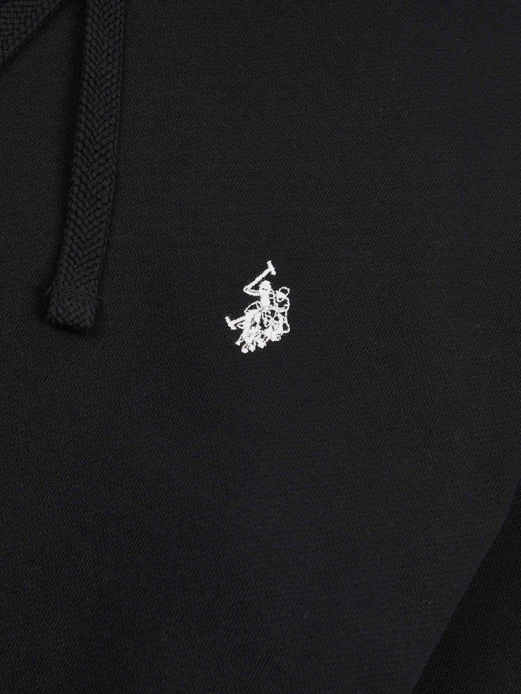Mens Double Horsemen Loopback Hoodie Black Bright White DHM