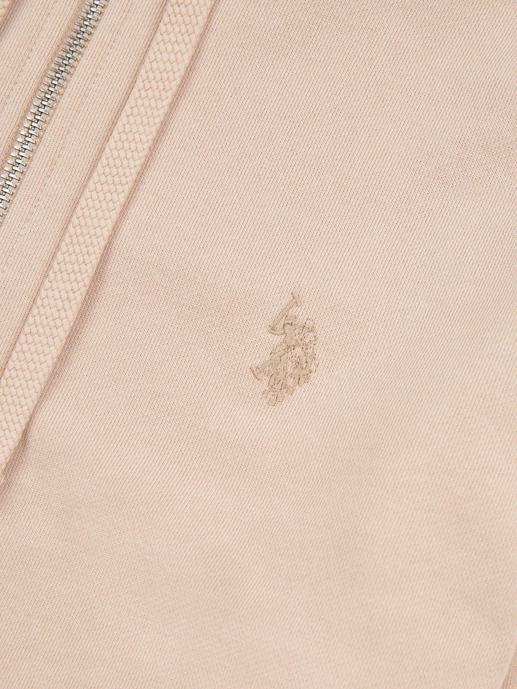 Mens Double Horsemen Loopback Zip Hoodie Doeskin