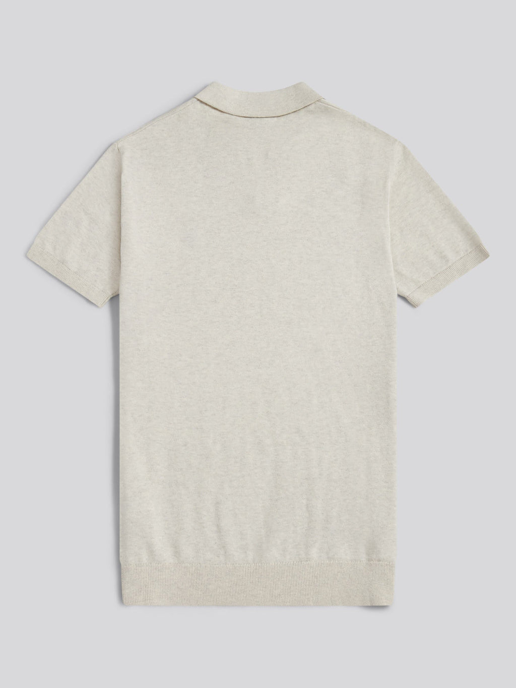 Mens Combed Cotton Double Horsemen Revere Polo Shirt Birch Marl