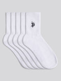 Mens 3 Pack Quarter Sports Sock Bright White