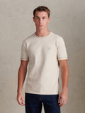Mens Twill Taped T-Shirt Beige