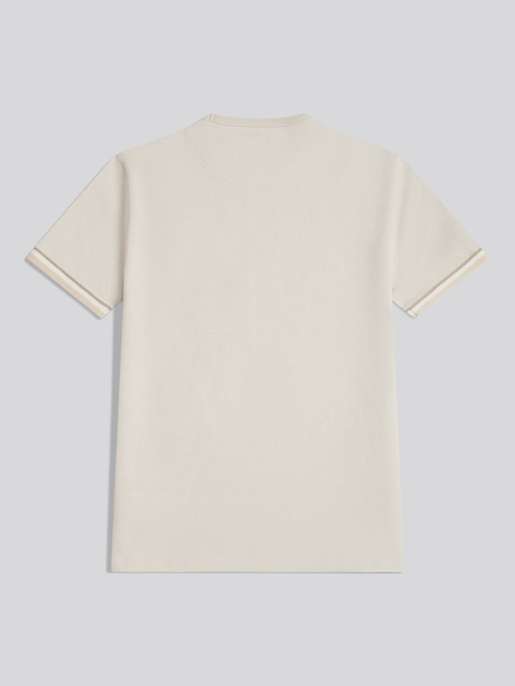 Mens Twill Taped T-Shirt Beige