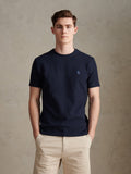 Mens Rib Texture T-Shirt Dark Sapphire Navy