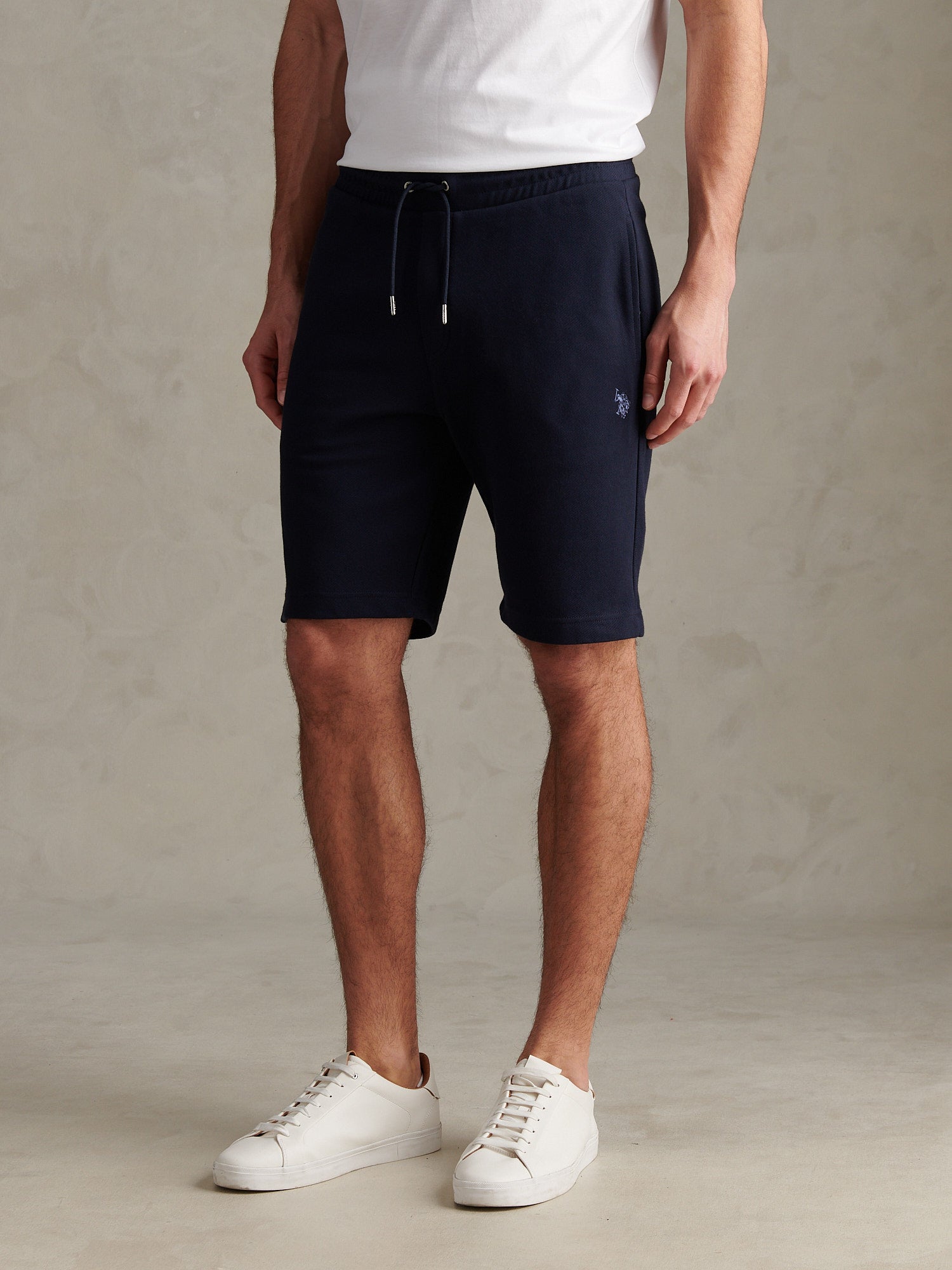 Mens Twill Texture Jersey Short Dark Sapphire Navy / Moonlight Blue DHM