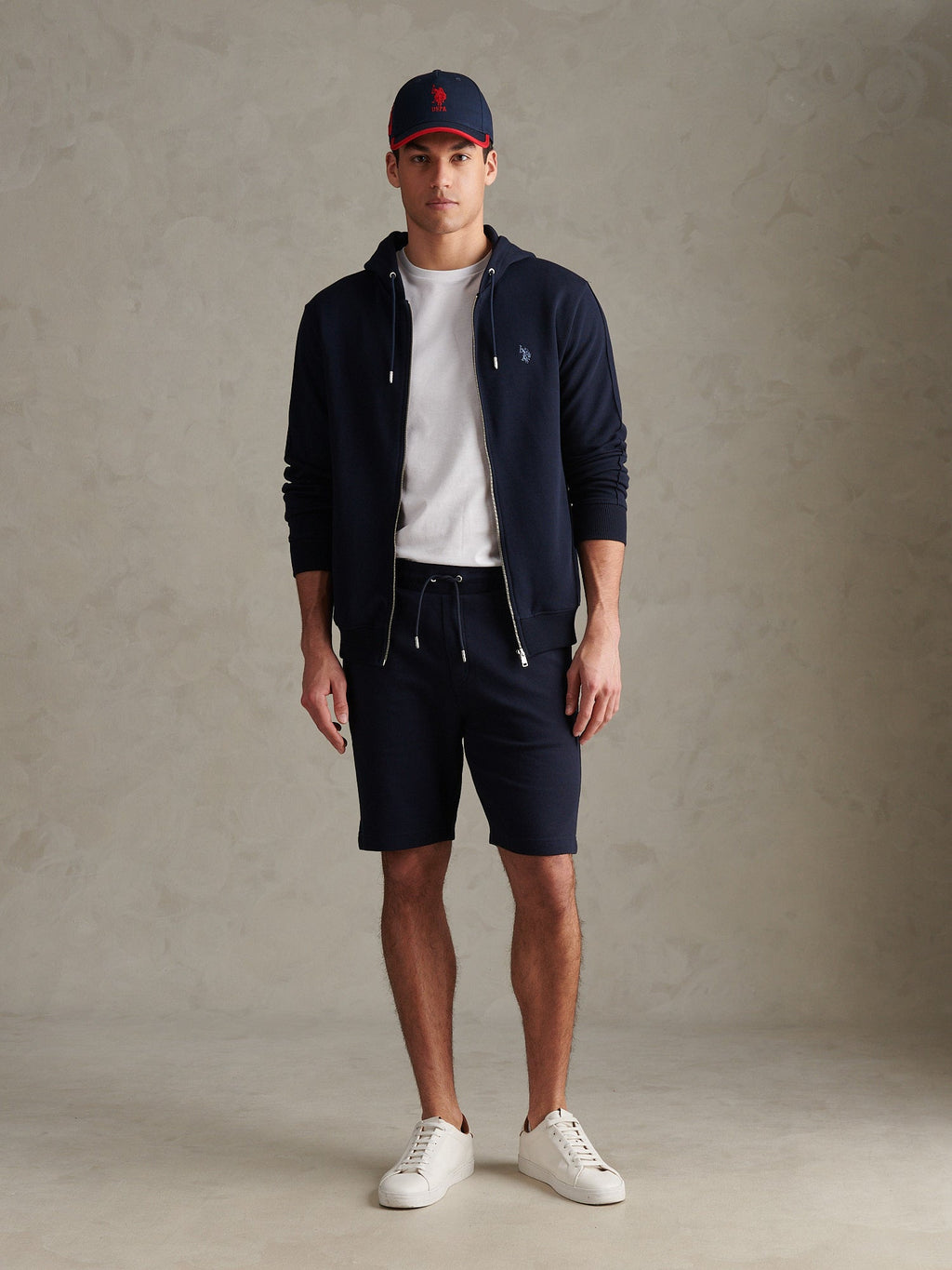 Mens Twill Texture Jersey Short Dark Sapphire Navy / Moonlight Blue DHM