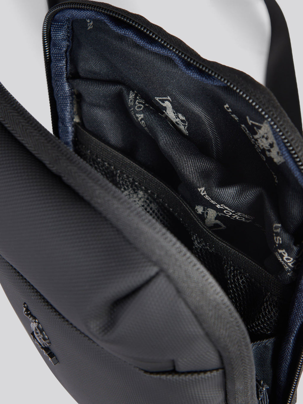 Mens Small Arrowhead Crossbody Bag in Black