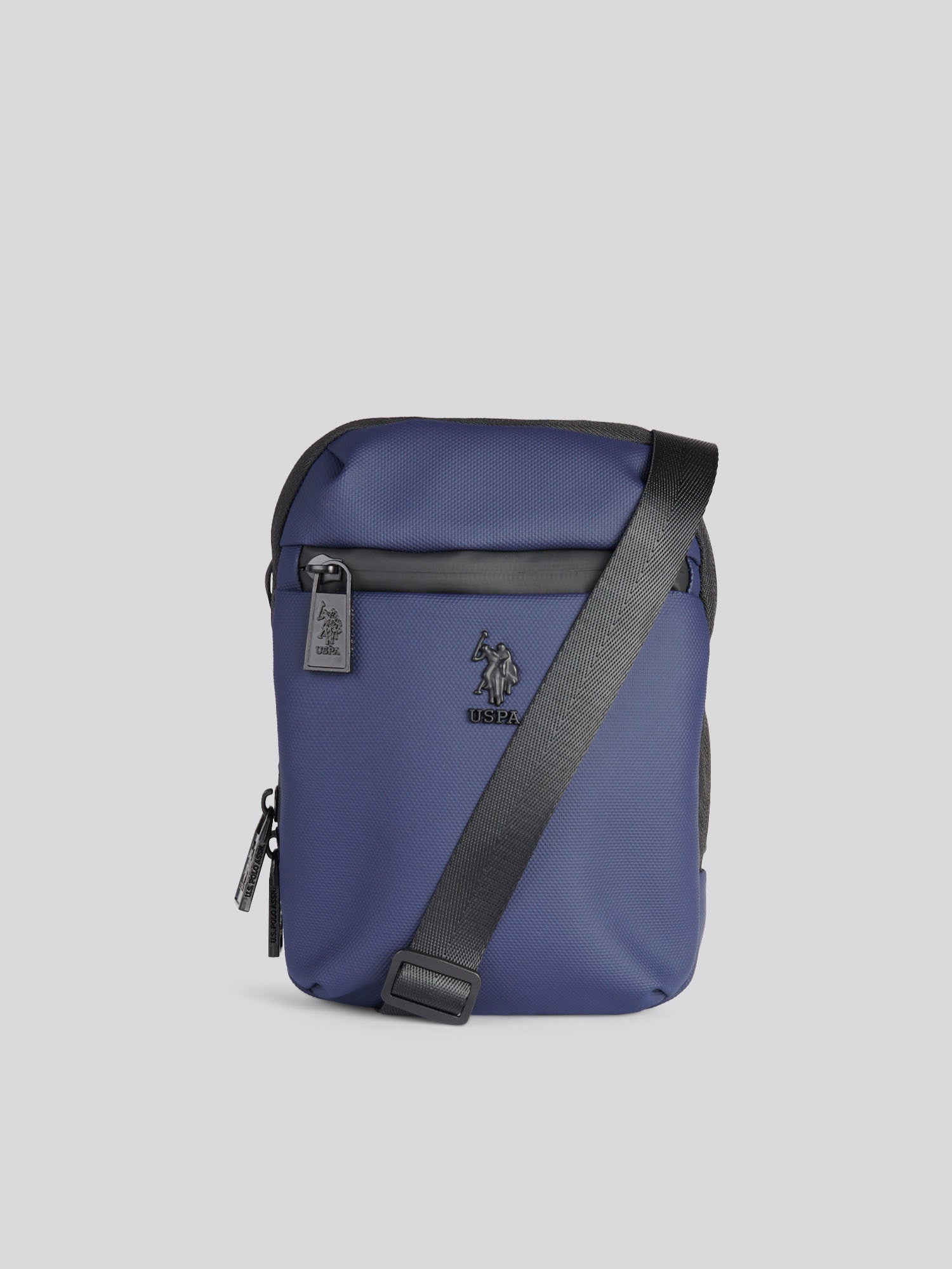 Mens Small Arrowhead Crossbody Bag in Navy