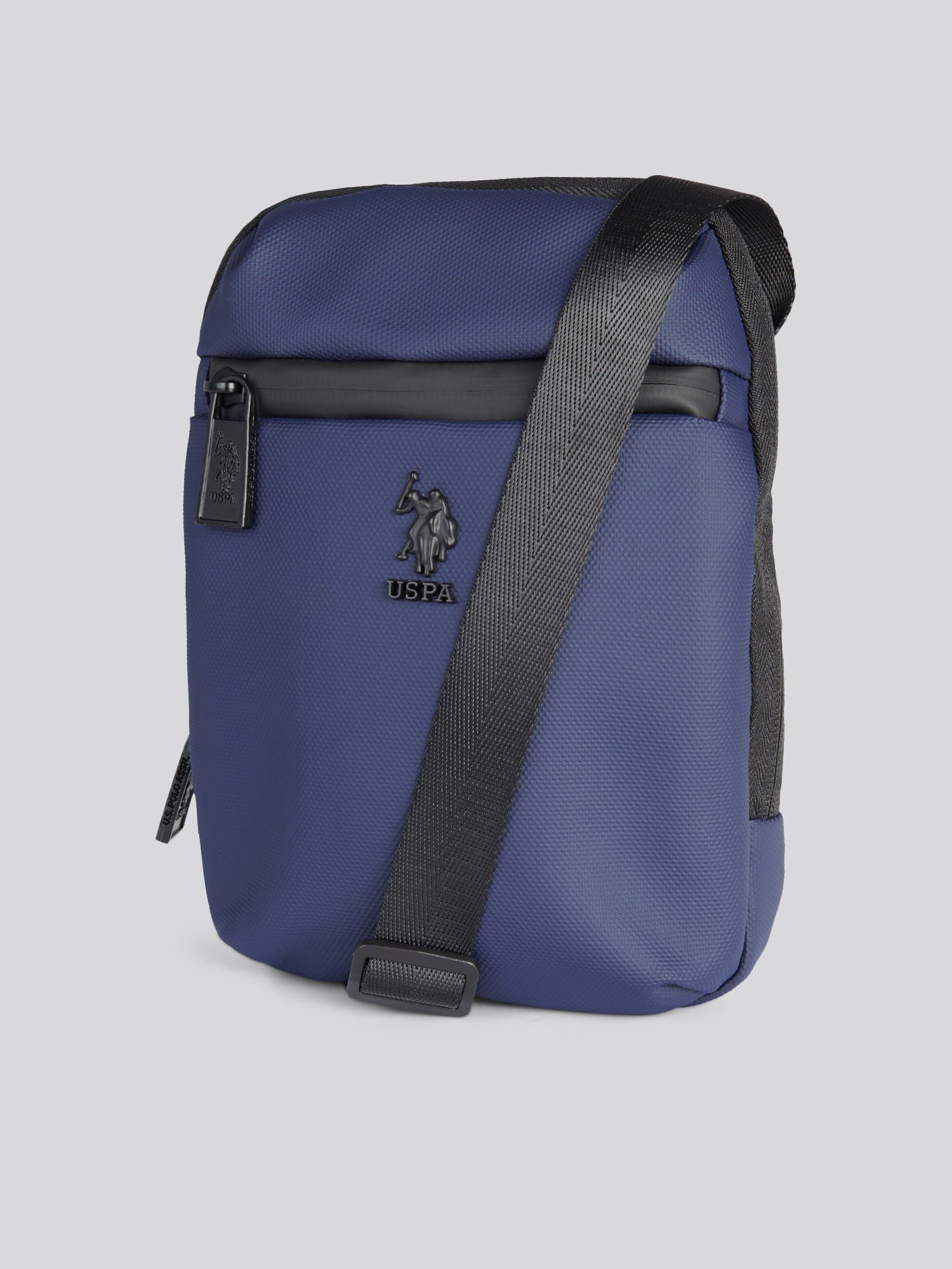 Mens Small Arrowhead Crossbody Bag in Navy