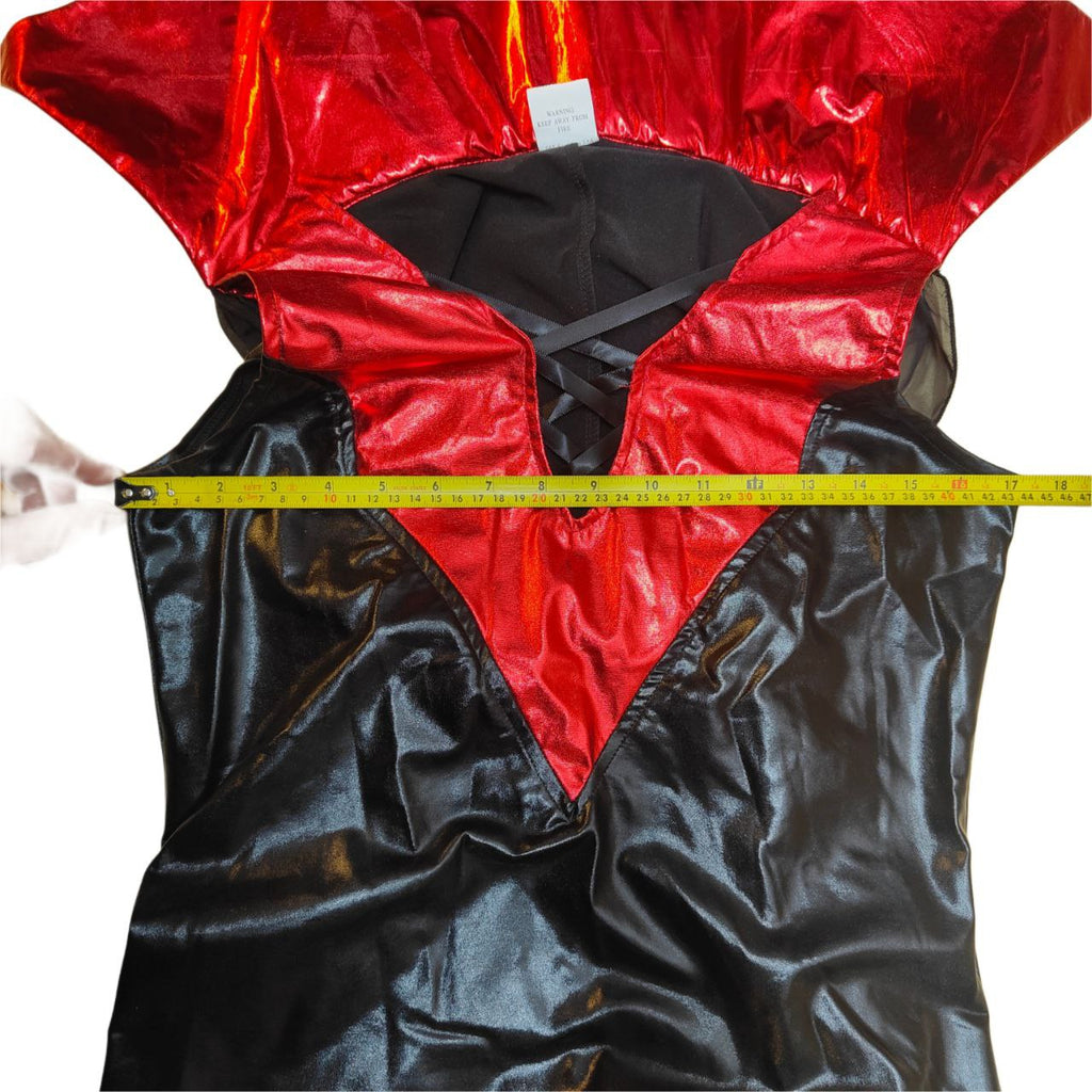 Massive Discounts Ladies Vampire Costume – Black PVC Dress & Cape