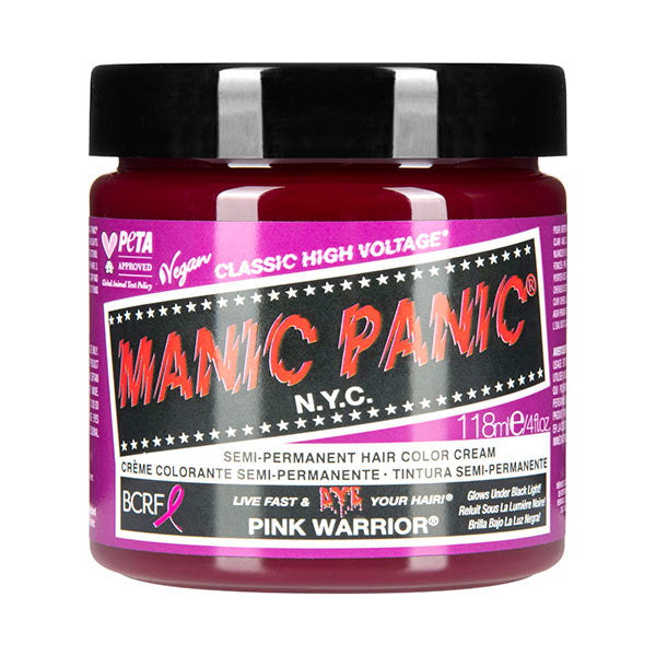 Manic Panic Pink Warrior Semi-Permanent Hair Dye | Vegan Hot Pink 118ml