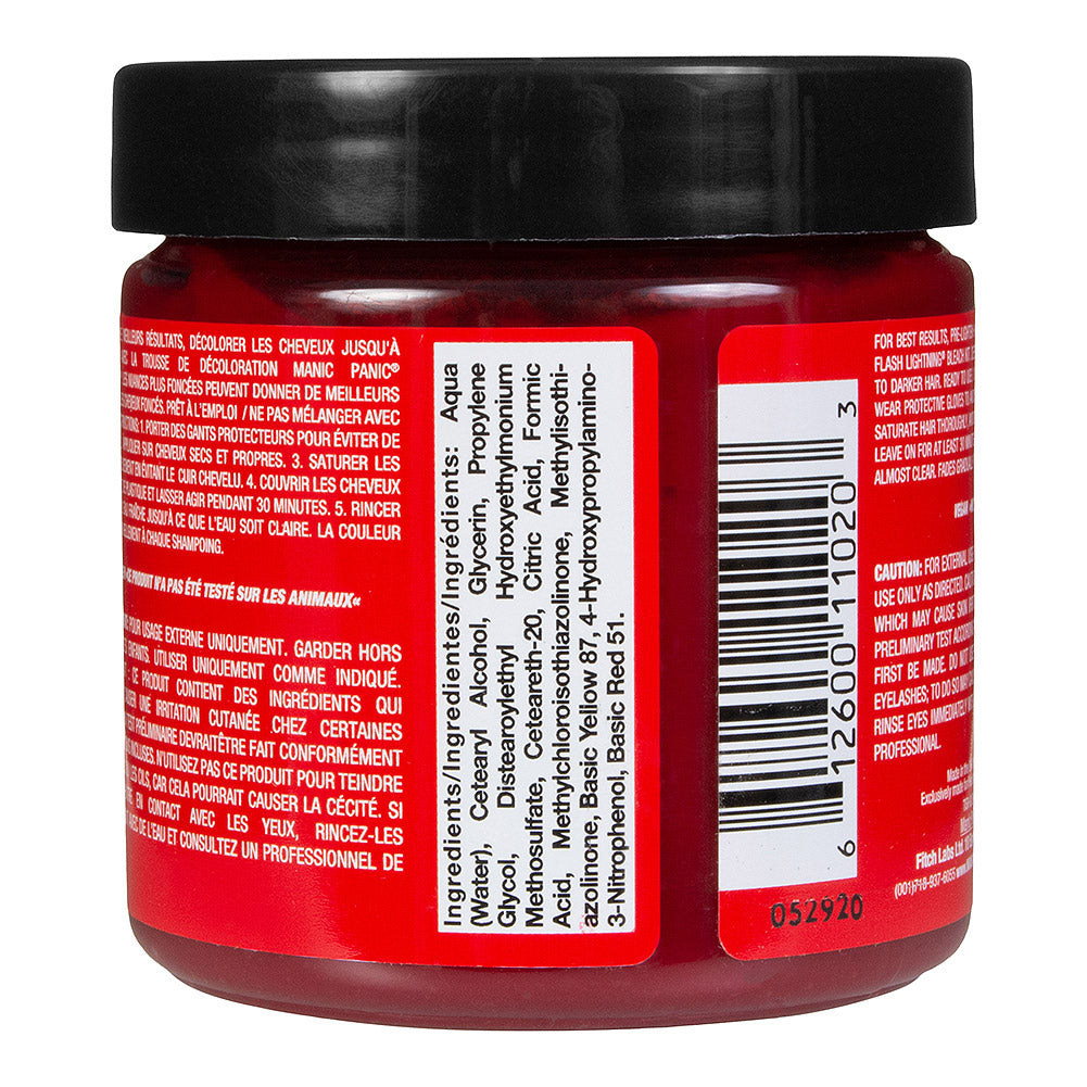 Manic Panic Pillarbox Red Semi-Permanent Hair Dye | Vegan True Red