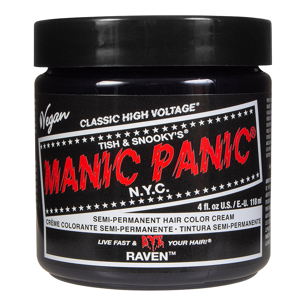 Manic Panic Raven Deep Black Semi-Permanent Hair Dye | Vegan - 118ml
