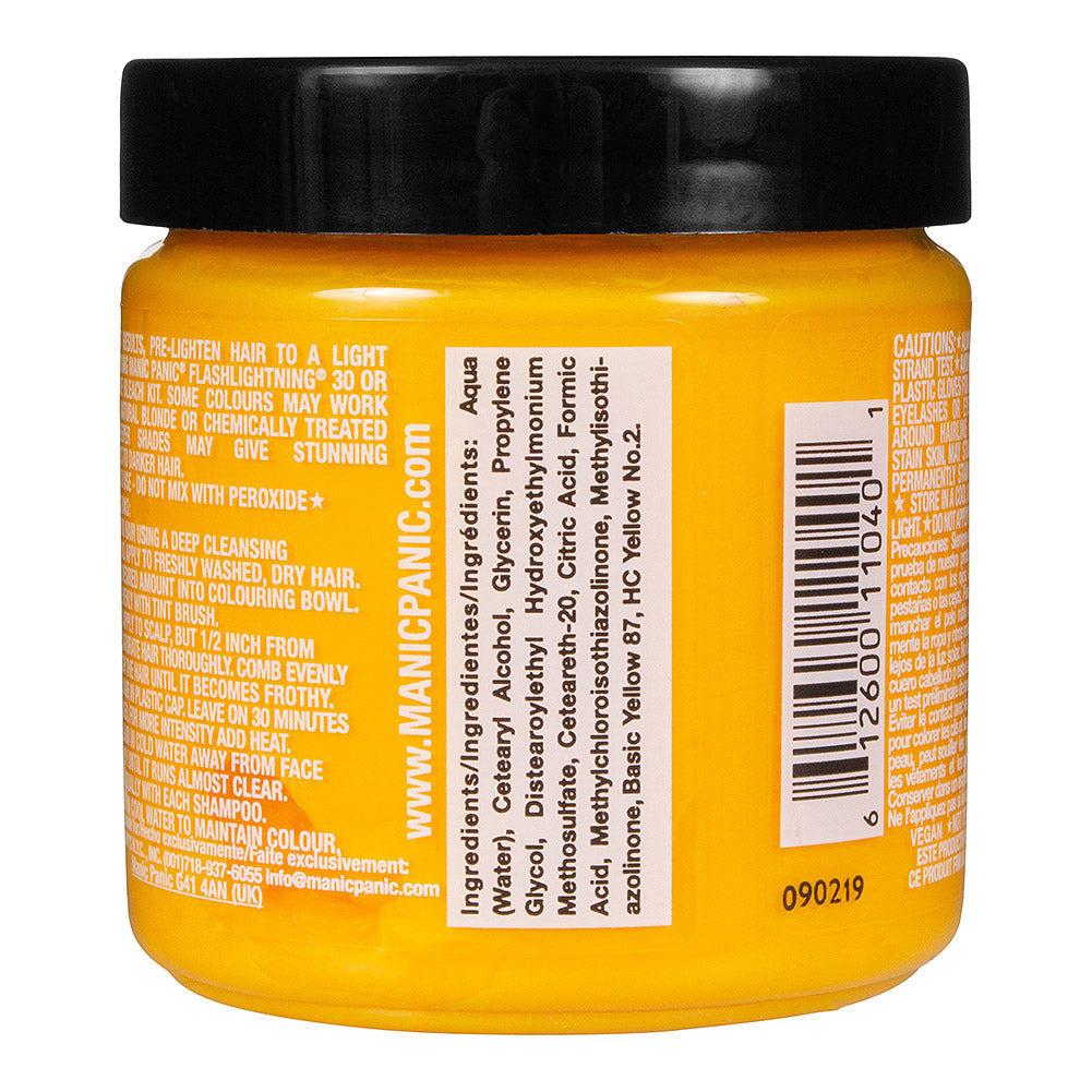 Manic Panic Sunshine Semi-Permanent Hair Dye – Bright Warm Yellow 118ml