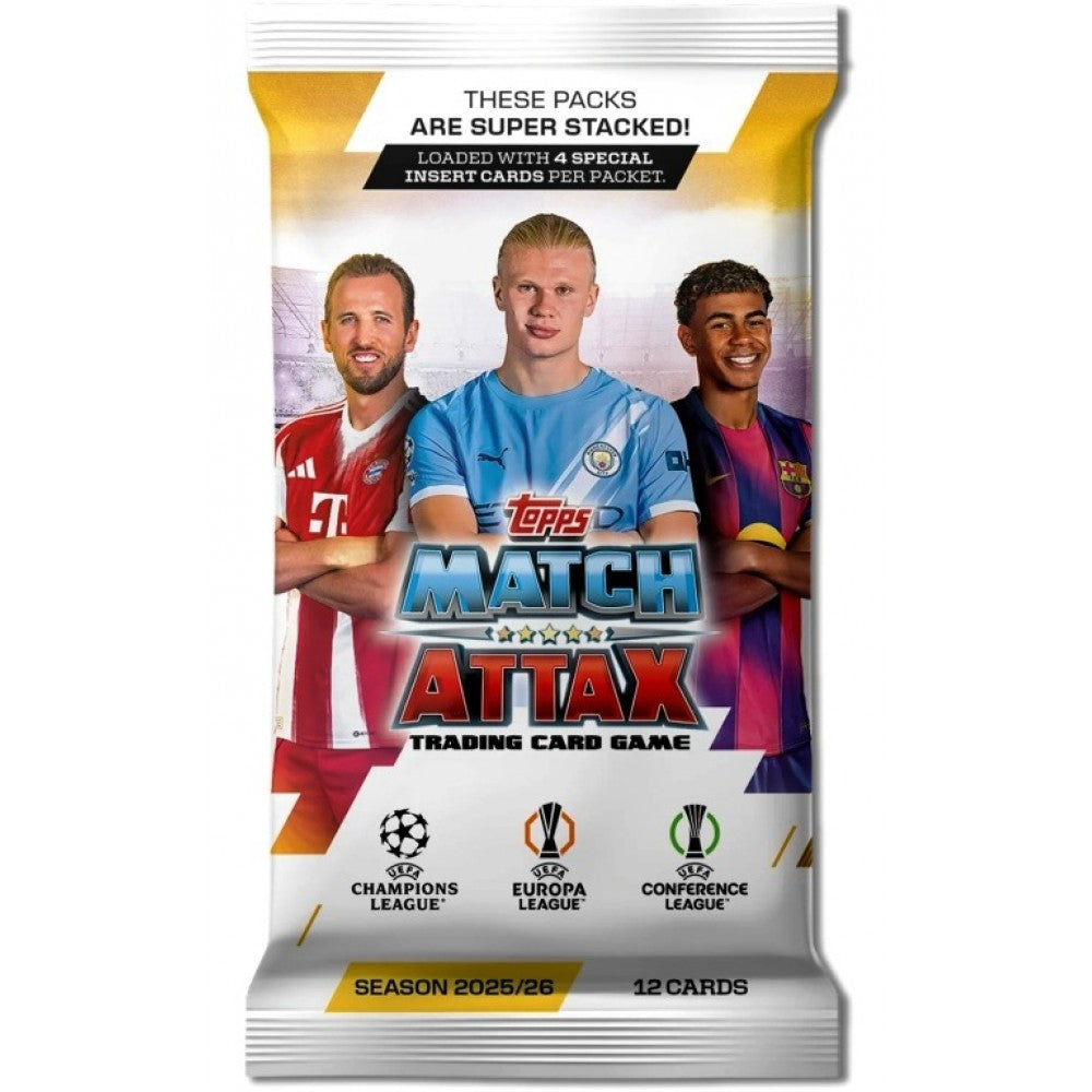 Topps Match Attax 2025/26 Trading Card Game - 12 Card Booster Pack