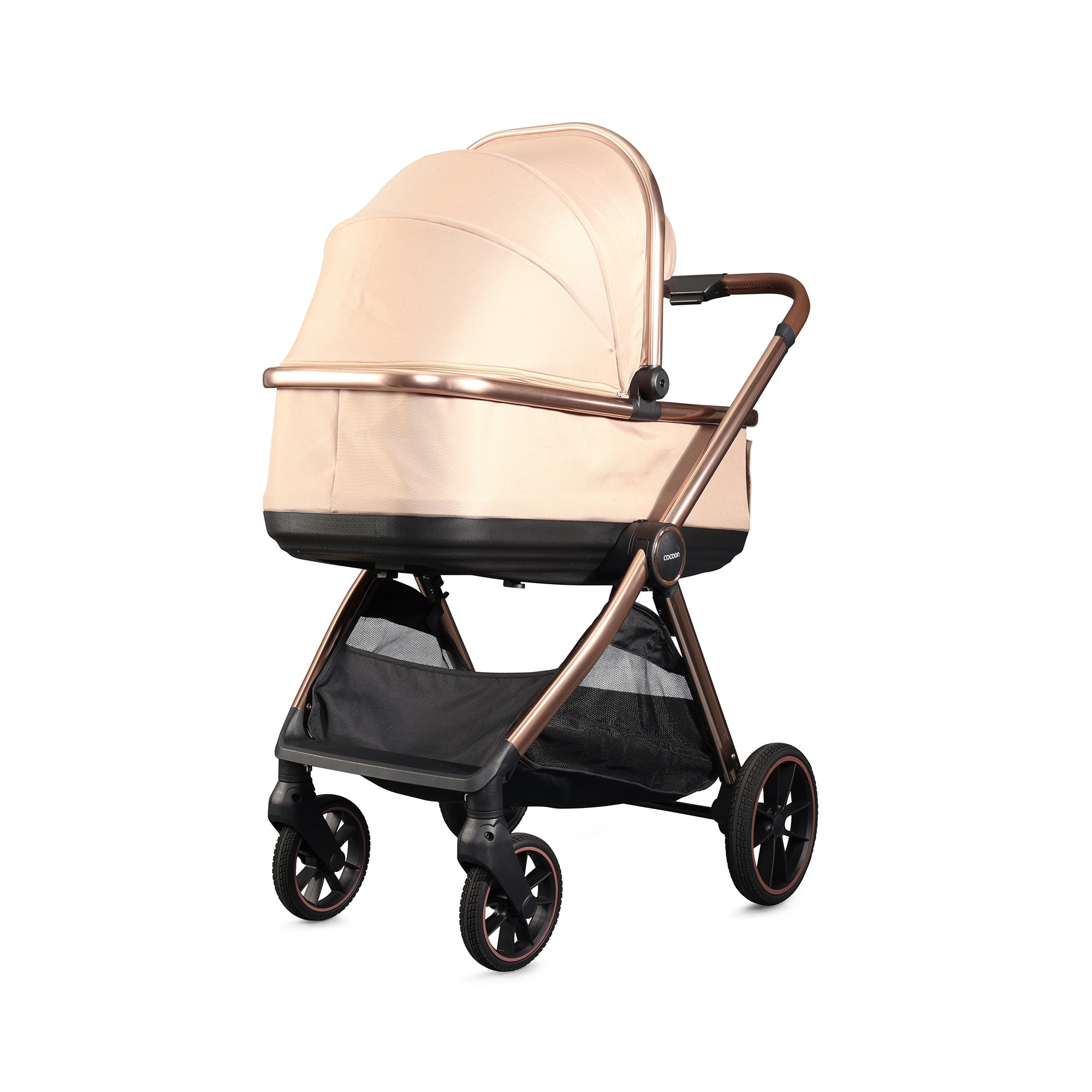 Mee-Go Cocoon Travel System with EVO Spin Car Seat and ISOFIX Base – Toffee