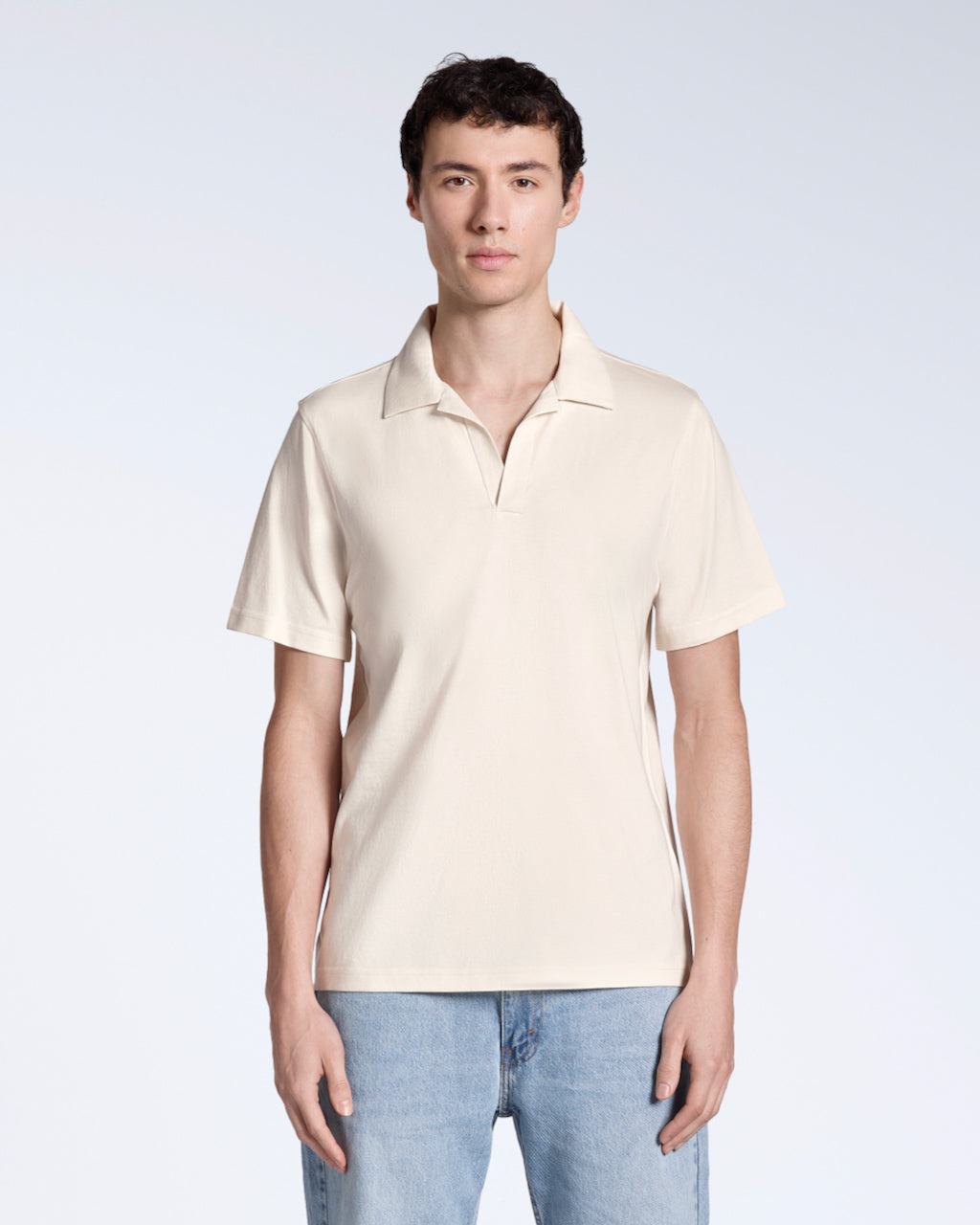 Open Neck Organic Polo