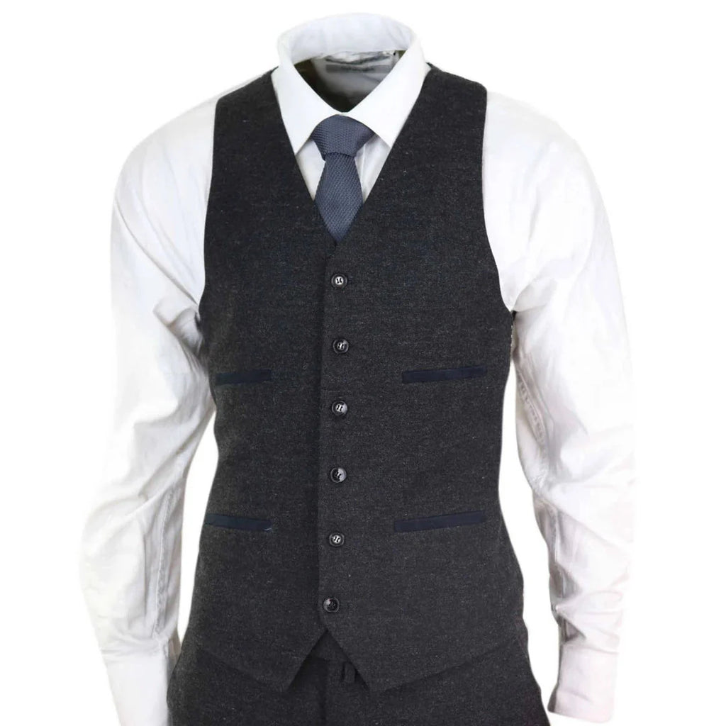 STZ22 - Men's Wool Tweed Suit 3 Piece Authentic 1920s Classic