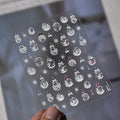 LuLuFun Studio Merry Christmas Crystal Ball Nail Art Deco Stickers