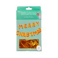 PoundFun Merry Christmas Gold Foil Balloon Banner - Festive Party Decor