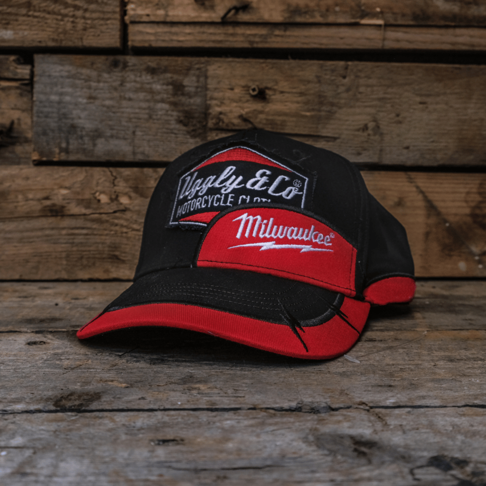 Uggly and Co x Milwaukee Tools Diamond Trucker Hat – Red Cotton Cap