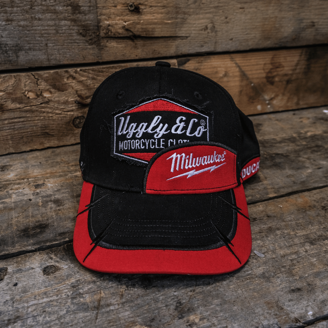 Uggly and Co x Milwaukee Tools Diamond Trucker Hat – Red Cotton Cap