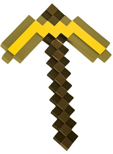 Minecraft Gold Pickaxe and Sword Replica – Snaps Pixel Cosplay Props