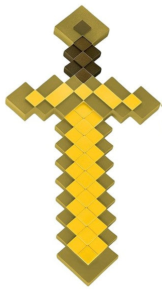 Minecraft Gold Pickaxe and Sword Replica – Snaps Pixel Cosplay Props