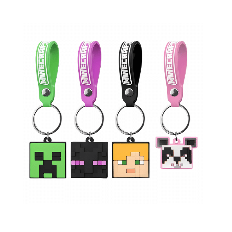 Minecraft Soft Plush Charm Keychain – Collectible Gaming Bag Accessory